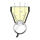 Lente 3 specchi 20 mm c/flangia