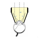 Lente 3 specchi Laser 20mm c/flangia