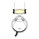 Lente da 132D indiretta per visione chirurgica