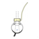 Lente di Peyman-Green c/manico verde e infusione