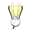 Lente laser di Karickhoff 4 specchi z.o. 18mm