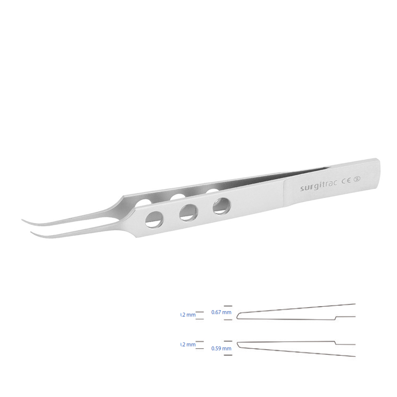 Pinza tirafili di Troutman curva 10pz