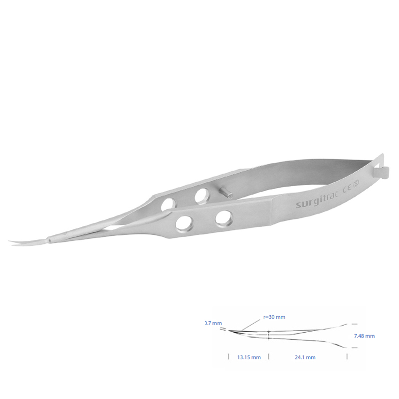 Forbici di Vannas Curve 10pz