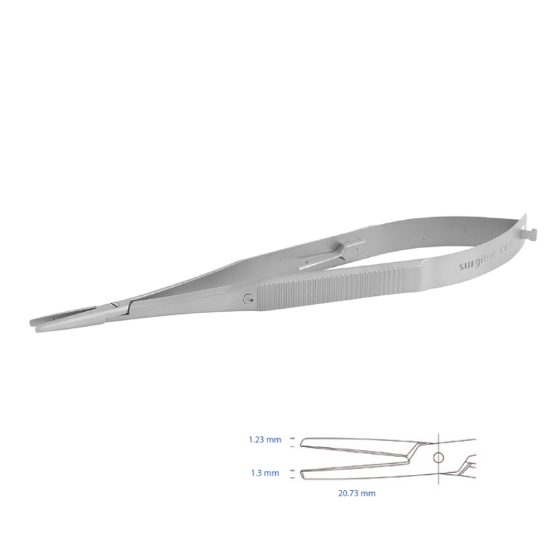 Porta aghi Castroviejo con blocco 10pz