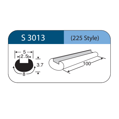 Striscia in silicone scanalata STYLE 225